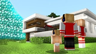 TSUNAMI DE DIAMANTES DESTRUIU MINHA CASA NO MINECRAFT !