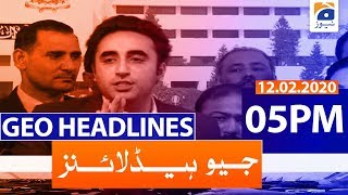 Geo Headlines 05 PM | 12th February 2020