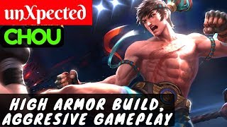 High Armor Build, Aggresive Gameplay [unXpected] | unXpected Chou Gameplay #24 Mobile Legends