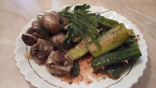 Кимчи из огурцов по корейски Шампиньоны маринованные 07 11 2014