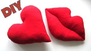 Подушки "ГУБЫ" и "СЕРДЦЕ" ко Дню Влюбленных