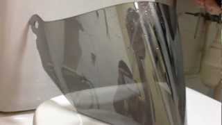 Helmet Visor Water Repellent on Nova Dot Long Chrome Visor