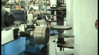 Machine for the polish finishing of pots.