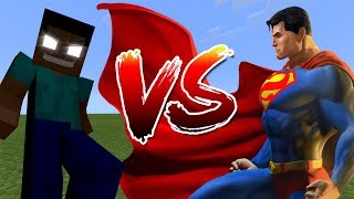 Herobrine vs Superman | Minecraft PE