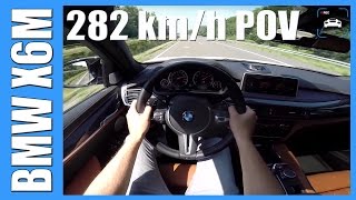BMW X6M ACCELERATION & TOP SPEED POV Autobahn Test Drive & Sound