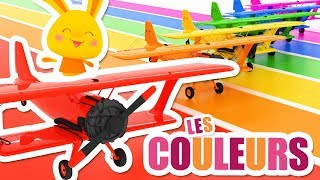 Les couleurs avec les avions - véhicules - Chansons et comptines Titounis