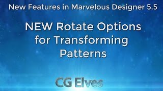 Marvelous Designer 5.5 Tutorial: New Rotate Pattern Features