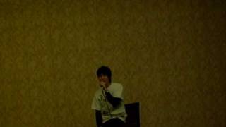 Justin Chon singing "I'm Yours"