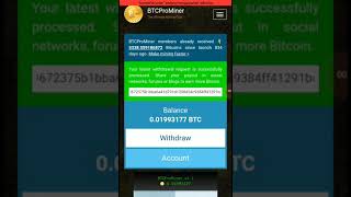 Sucsess withdraw BTCProminer
