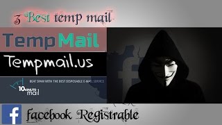 HOW to make TEMP MAIL│Facebook registrable │Recover fb Account ► 3 BEST temporary Mail sites