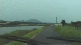[V0147] 宍道３：出雲空港脇の宍道湖岸から松江水郷地区を快走する