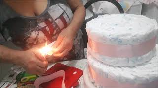 BOLO DE FRALDAS PARA CHÁ DE BEBÊ - CANTINHO DA DITA