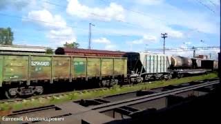 Проследуем без остановки станцию Ожерелье. Видео из окна скорого поезда № 047Й, Москва - Балаково.