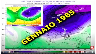 GELO del Gennaio 1985 - Mappe Meteo pressione e temperatura
