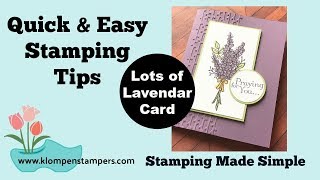Quick & Easy Stamping Tips--Lots of Lavender Card