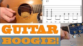 "Guitar Boogie" - Tommy Emmanuel Style | BLUES Guitar Lesson with TAB