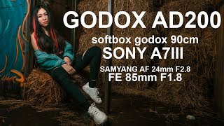 godox ad200 SONY A7III  FE 85mm F1.8 SAMYANG AF 24mm F2.8