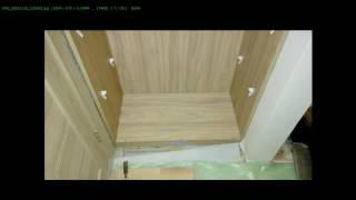 Устройство двустворчатого распашного шкафа в нише 2500х850х450