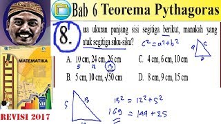 teorema pythagoras , matematika kelas 8 bse k13 rev 2017 luk 6 , no 8 ,segitiga siku siku