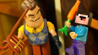 Лего ПРИВЕТ СОСЕД vs Nintendo Switch - Лего НУБик Майнкрафт Мультики - LEGO Minecraft Мультфильмы