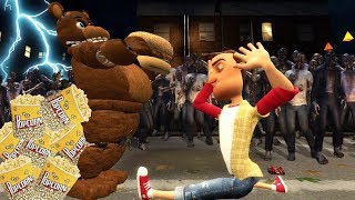 My Friend Stole ALL My Popcorn and Got Fat during a Zombie Apocalypse in Gmod (Garry's Mod)