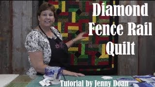 Make an Easy Fence Rail Diamond Quilt - Quilting Quickly With Jenny