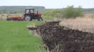 работа МТЗ 892 и дисковая борона БДМ 3х2 ПКСР
