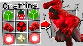 CRAFTING RED HULK IN MINECRAFT!