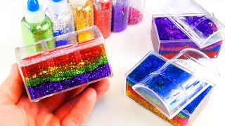 DIY КАК СДЕЛАТЬ ДРАГОЦЕННЫЙ ЛИЗУН В СУНДУКАХ. УЧИМ ЦВЕТА