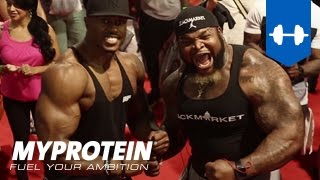Olympia 2015 Press Up Challenge with Simeon Panda & Da Hulk by Myprotein