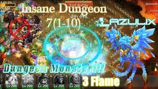 Lazulix Monster 3Flame Insane Dungeon 7(1-10) Without Troops & P2P Heroes - Castle Clash