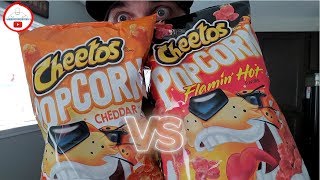 Cheetos® Cheddar Popcorn VS Cheetos® Flamin' Hot Popcorn! ???