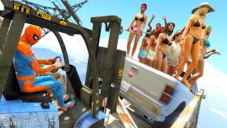 GTA 5 | Spiderman & Crazy Ragdolls (Jumps-Falls-Fails & Euphoria Physics)