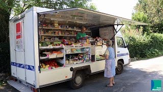 Sur la route avec le camion Coop !
