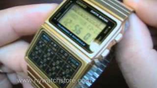 Casio Databank DBC610GA-1 gold calculator watch DBC-610GA