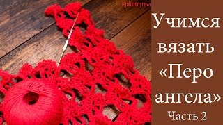 ВЯЗАНИЕ КРЮЧКОМ: Вяжем перо ангела. Часть 2