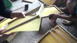 Cách làm cầu. Cho ong mật xây bánh tổ đơn giản dễ nhất.các bác mới nuôi tham khảo ạ.