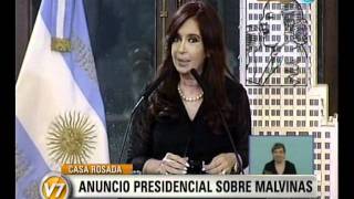 Visión Siete: Anuncio presidencial sobre Malvinas