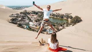 Huacachina Wüsten Oase in Peru • Sandboarding, Buggy Tour & Lagune auf Weltreise | VLOG #449