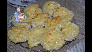 Куриное филе с ананасом и сыром в духовке