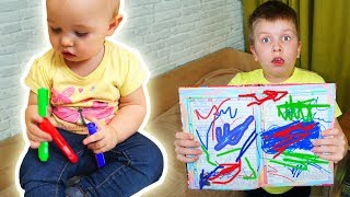 3 МАРКЕРА челлендж??? НЕТ!!! Мама с ПАПОЙ в ШОКЕ! Видео для детей Video For Kids IRL Матвей Котофей