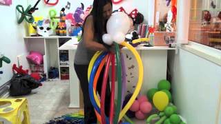 payaso en globos