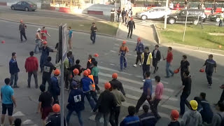 Драка в Москва Сити между таджиками и узбеками