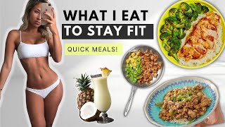 WHAT I EAT IN A DAY to stay FIT ???????? QUICK & healthy meals