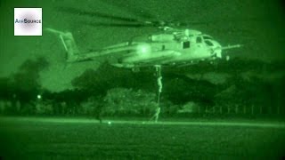 U.S. Marines Fast Roping - Night Helicopter Insertion Training