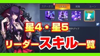 【キンヒロ】星4・星5リーダースキルまとめ！【キングダムオブヒーロー】