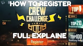 HOW TO REGISTER IN CREW CHALLENGE PUBG MOBILE