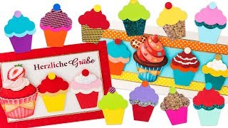 Ideen mit Herz - Basteln mit bunten Cupcakes - Jumbo-Stanzer - Geburtstag