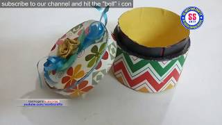 How to Reuse waste  Tape Roll /DIY Round gift box /Best out of waste
