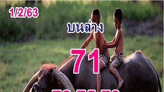 เลขเด็ด ควายนำโชค 2 ตัวบนล่าง งวด1/2/63